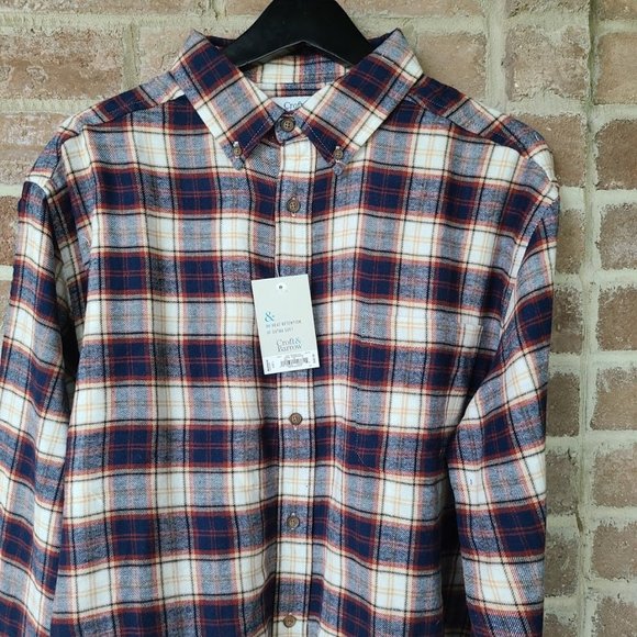 Men's Croft & Barrow Long Sleeve Flannel Shirt L - Picture 5 of 7